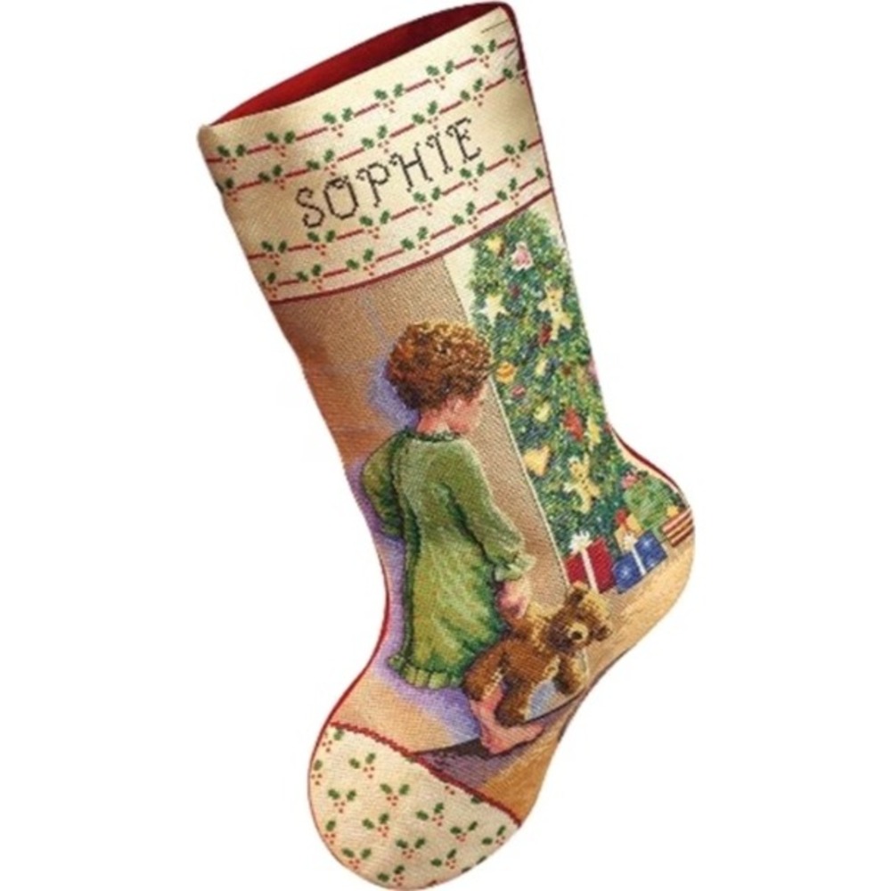 Janlynn Christmas Morning Stocking Counted Cross Stitch Kit 18 inch 2007